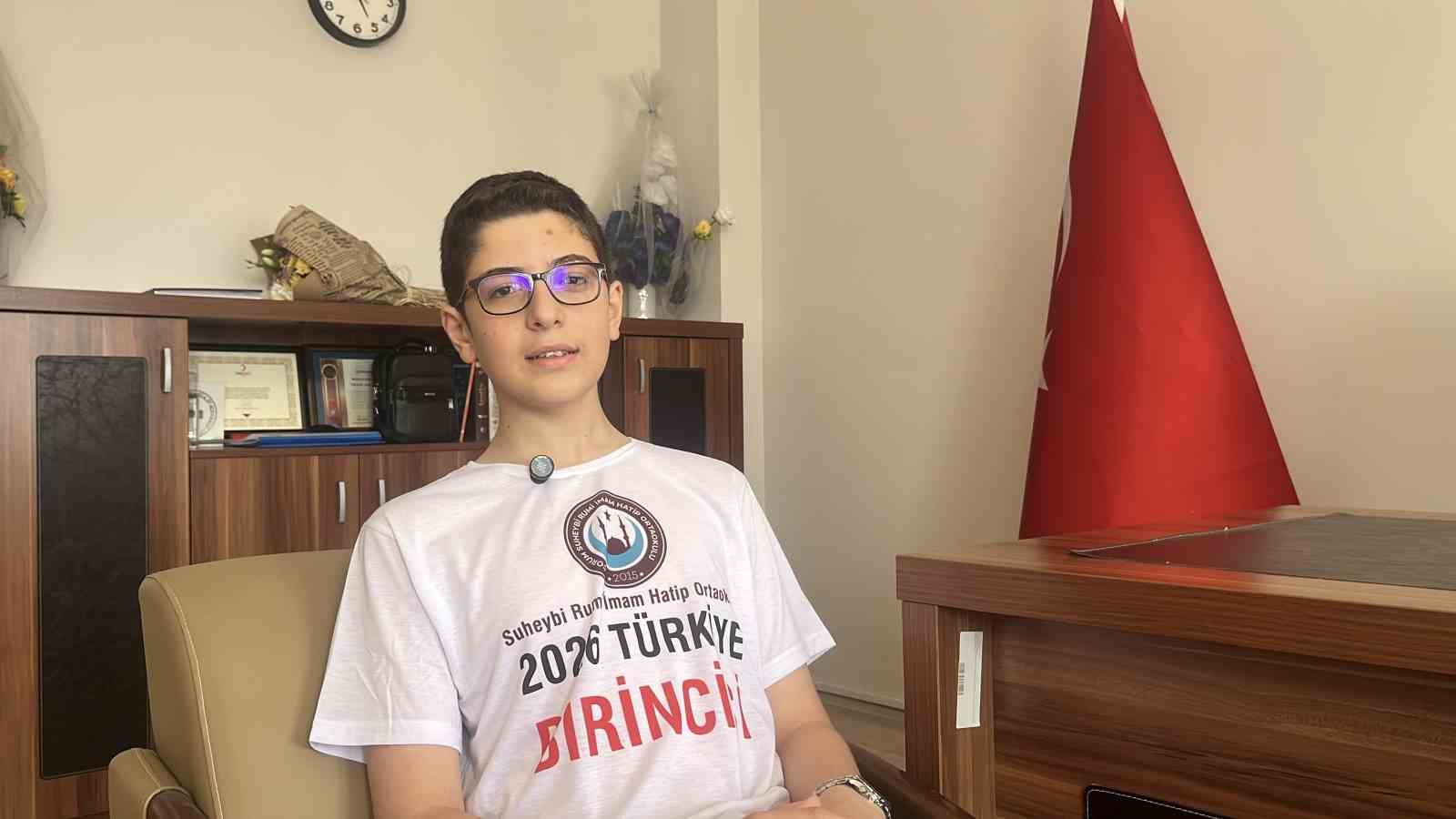 LGS’de Türkiye birincisi olan öğrenci: "Sıkı ve dengeli bir şekilde çalışmaya özen gösterdim"