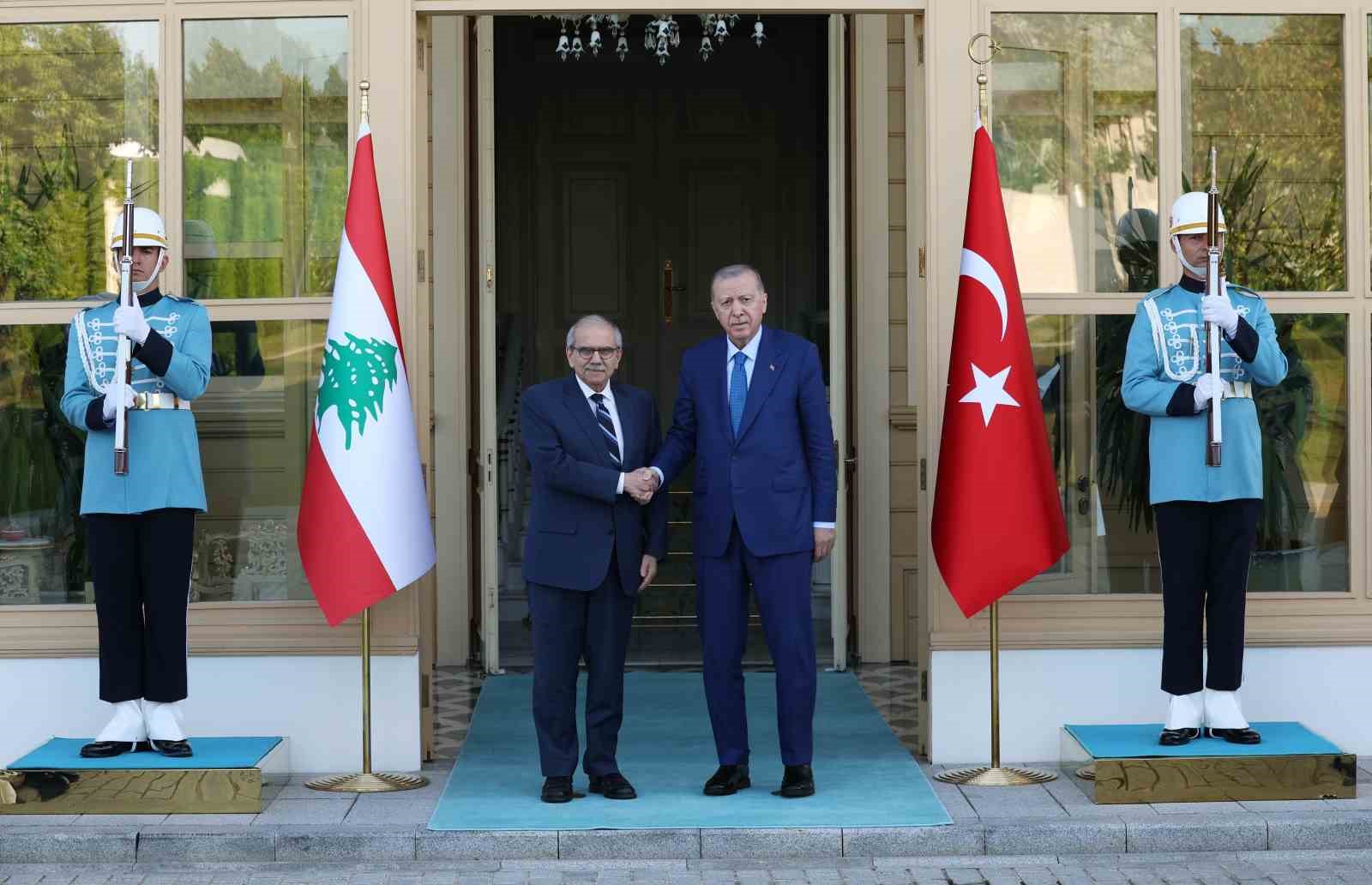 Cumhurbaşkanı Erdoğan, Lübnan Başbakanı Selam’ı kabul etti