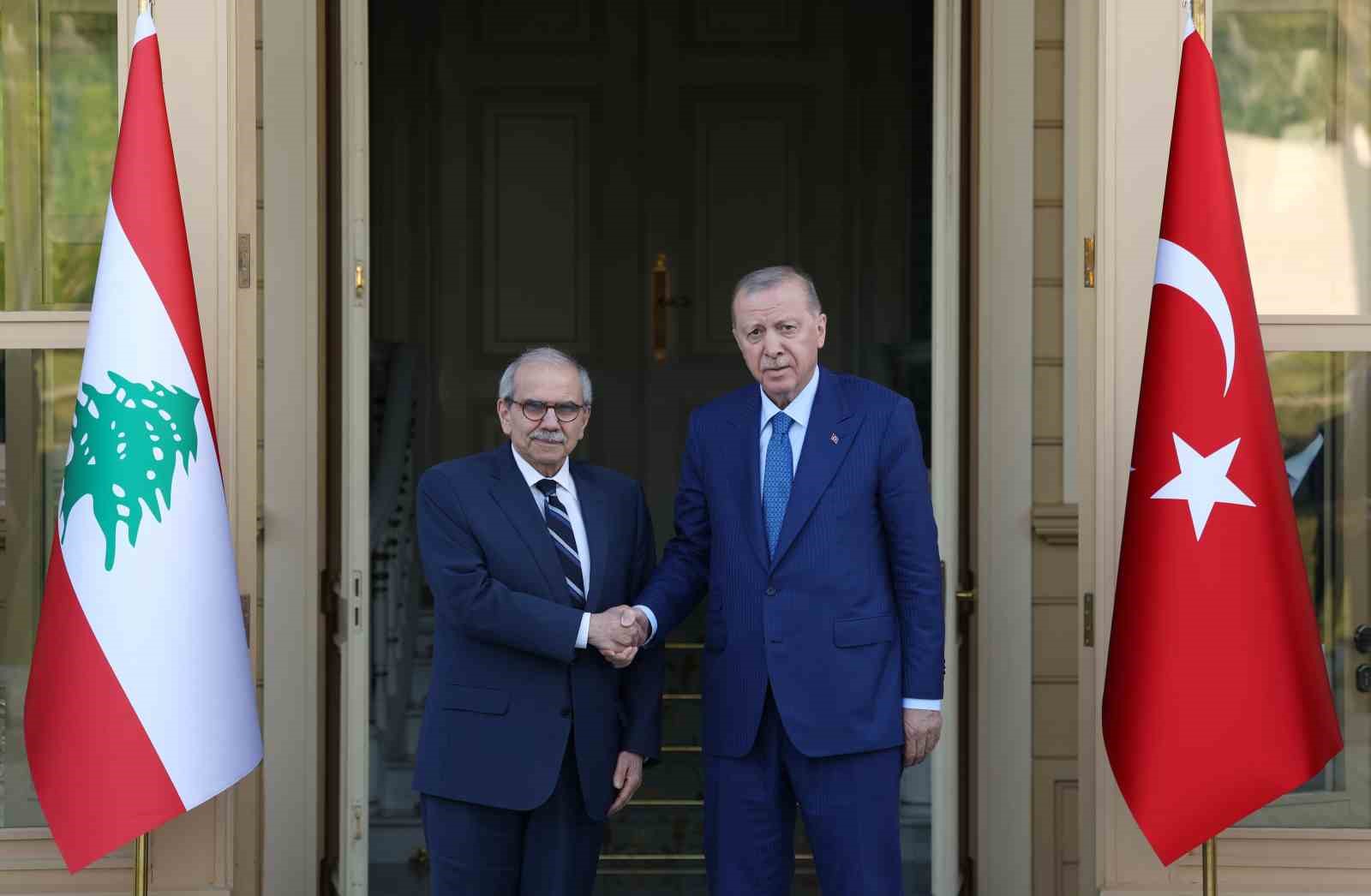 Cumhurbaşkanı Erdoğan, Lübnan Başbakanı Selam’ı kabul etti