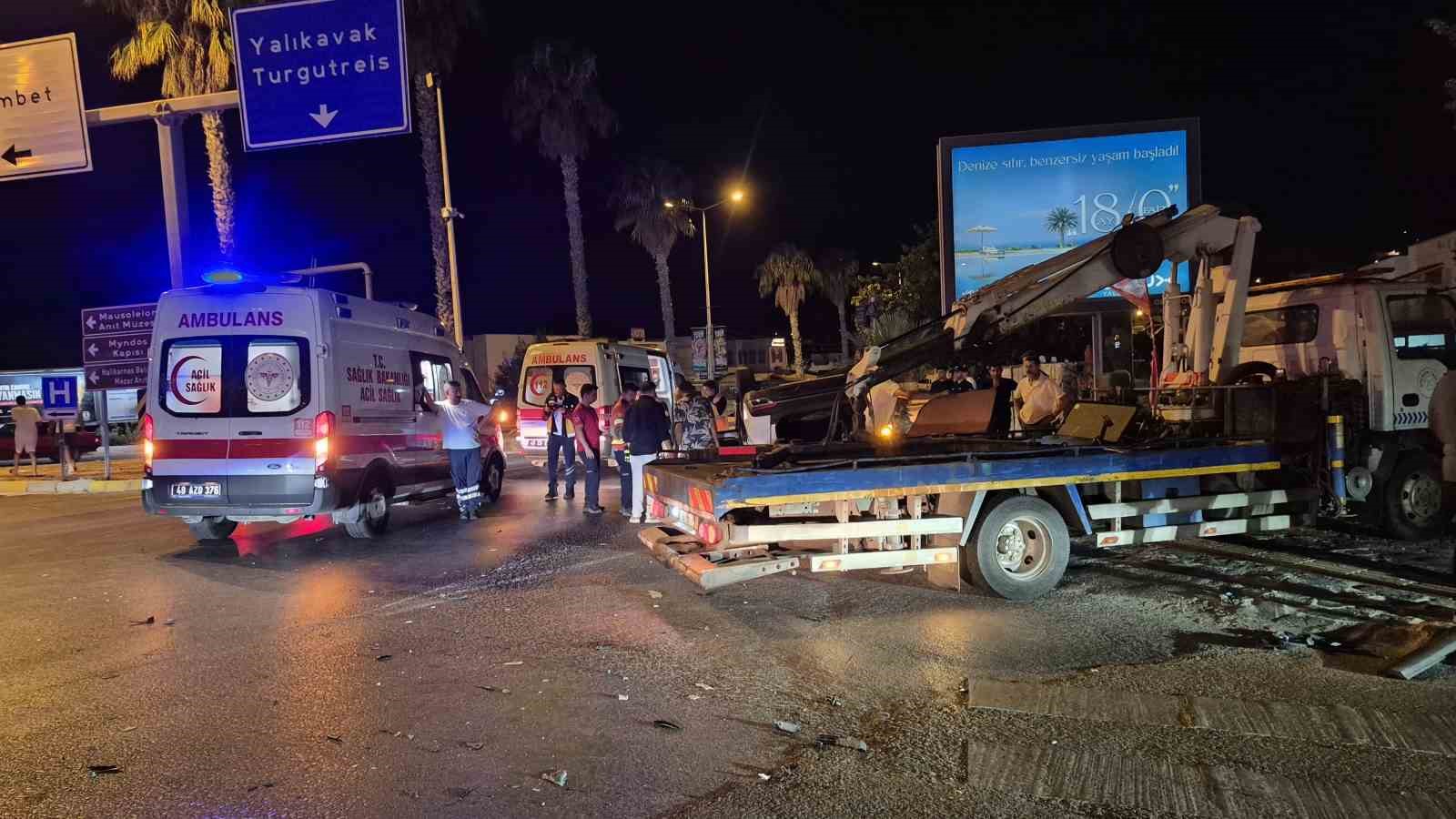 Kavşakta çarpışan otomobil devrildi: 1 yaralı