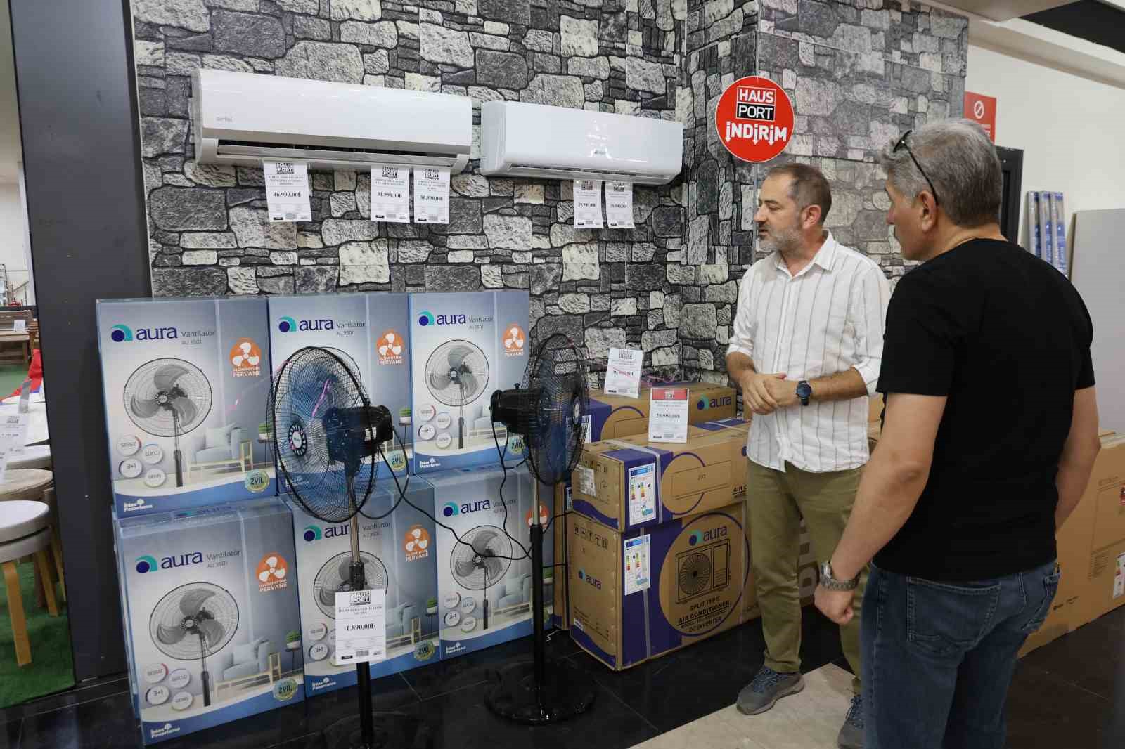Havaların ısınmasıyla, vatandaşlar klima ve vantilatörlere yöneldi