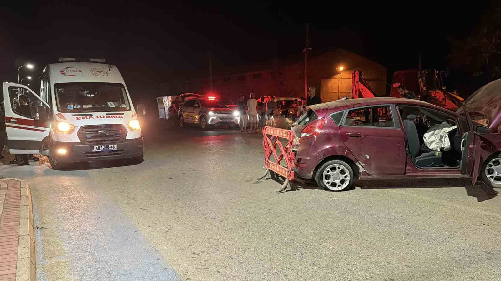 Gazipaşa’da otomobil takla attı: 4 yaralı
