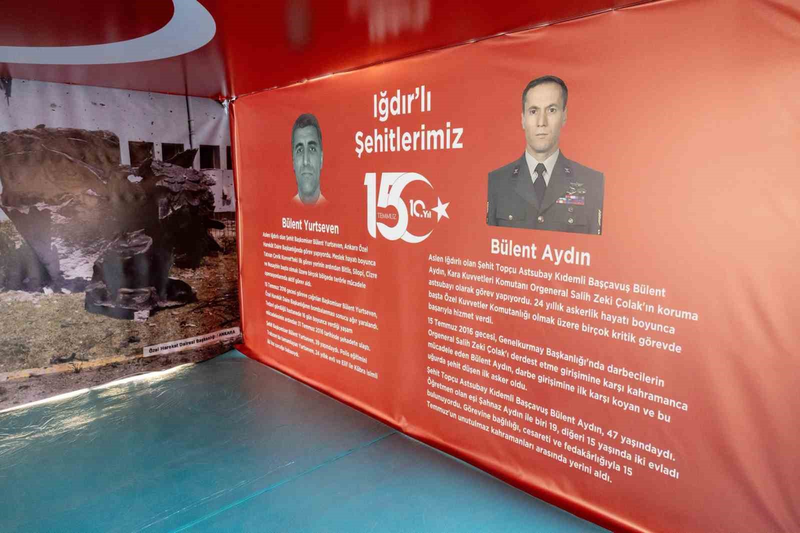 Iğdır’da ’15 Temmuz Anma Çadırı’ ziyarete açıldı