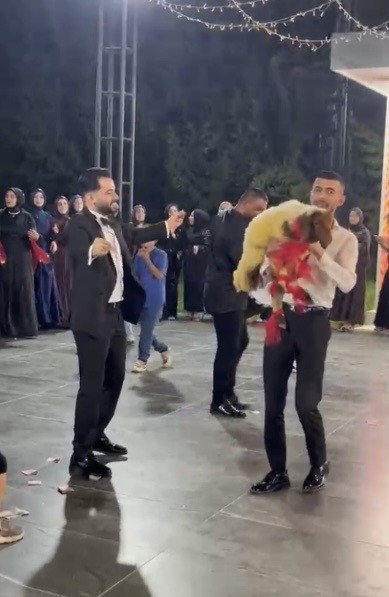 Osmaniye’de takı törenine kuzuyla geldi, damada hediye etti