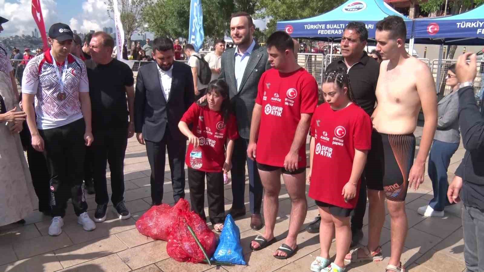 Üsküdar’da dalgıçlar ve özel sporcular deniz temizliği için buluştu