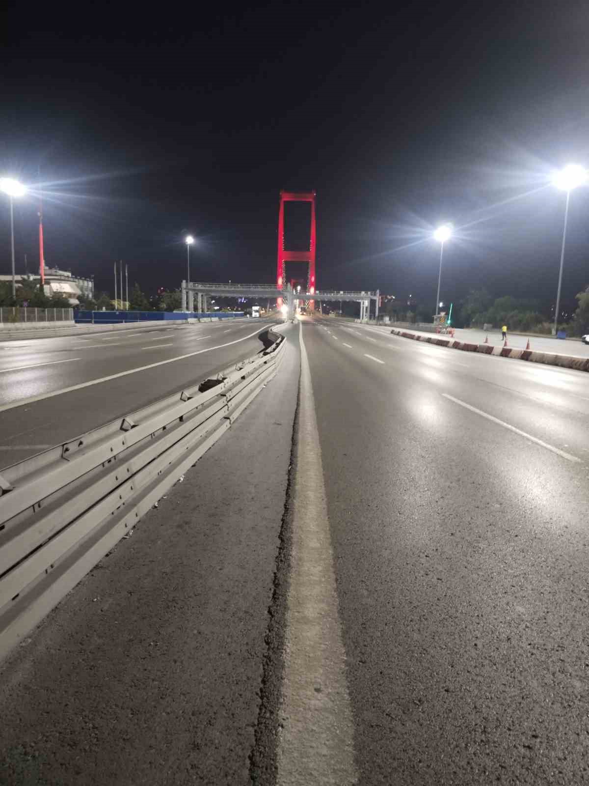 15 Temmuz Şehitler Köprüsü "Milli Birlik Etkinlikleri" kapsamında trafiğe kapatıldı