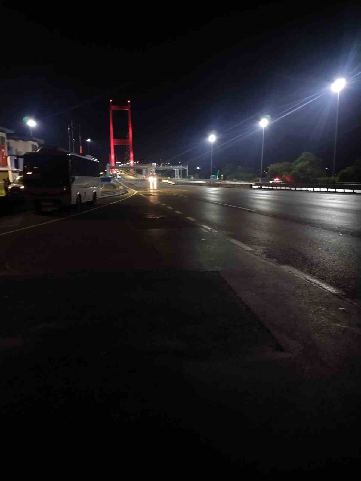 15 Temmuz Şehitler Köprüsü "Milli Birlik Etkinlikleri" kapsamında trafiğe kapatıldı