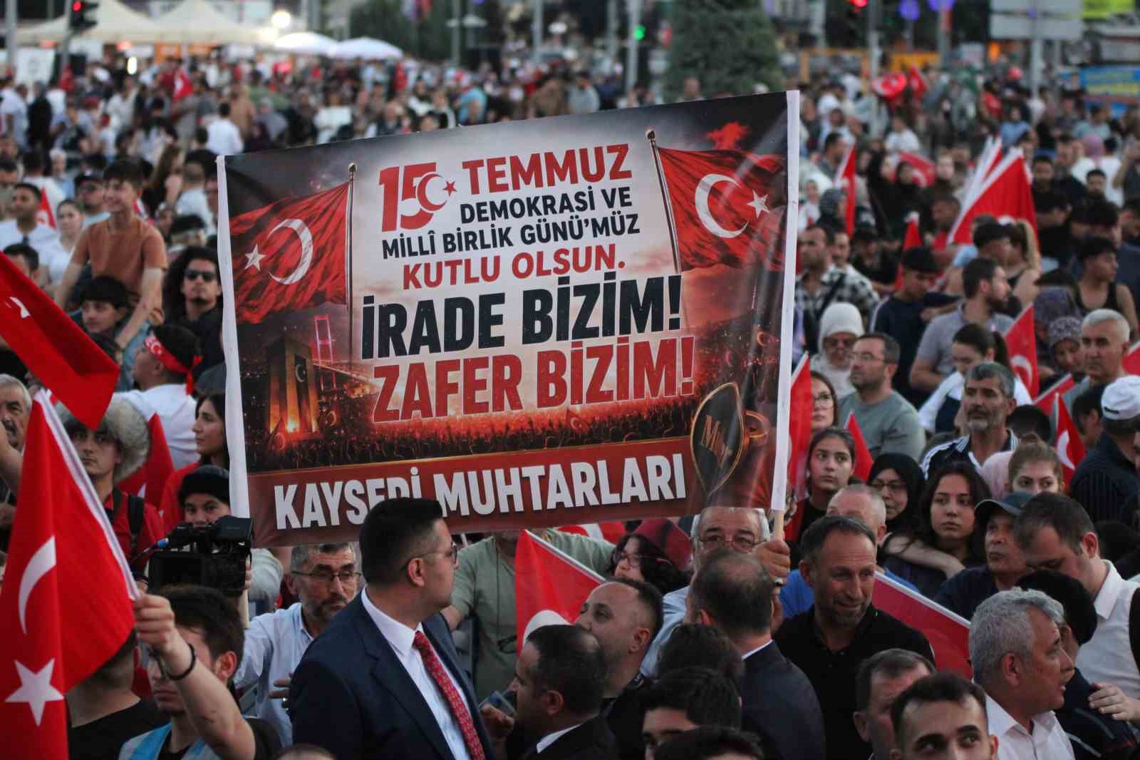 Kayseri’de 15 Temmuz coşkusu