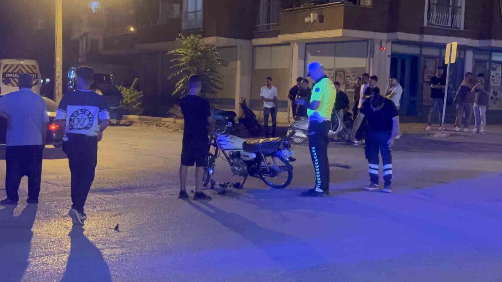 Osmaniye’de otomobilin çarptığı motosiklet sürücüsü yaralandı