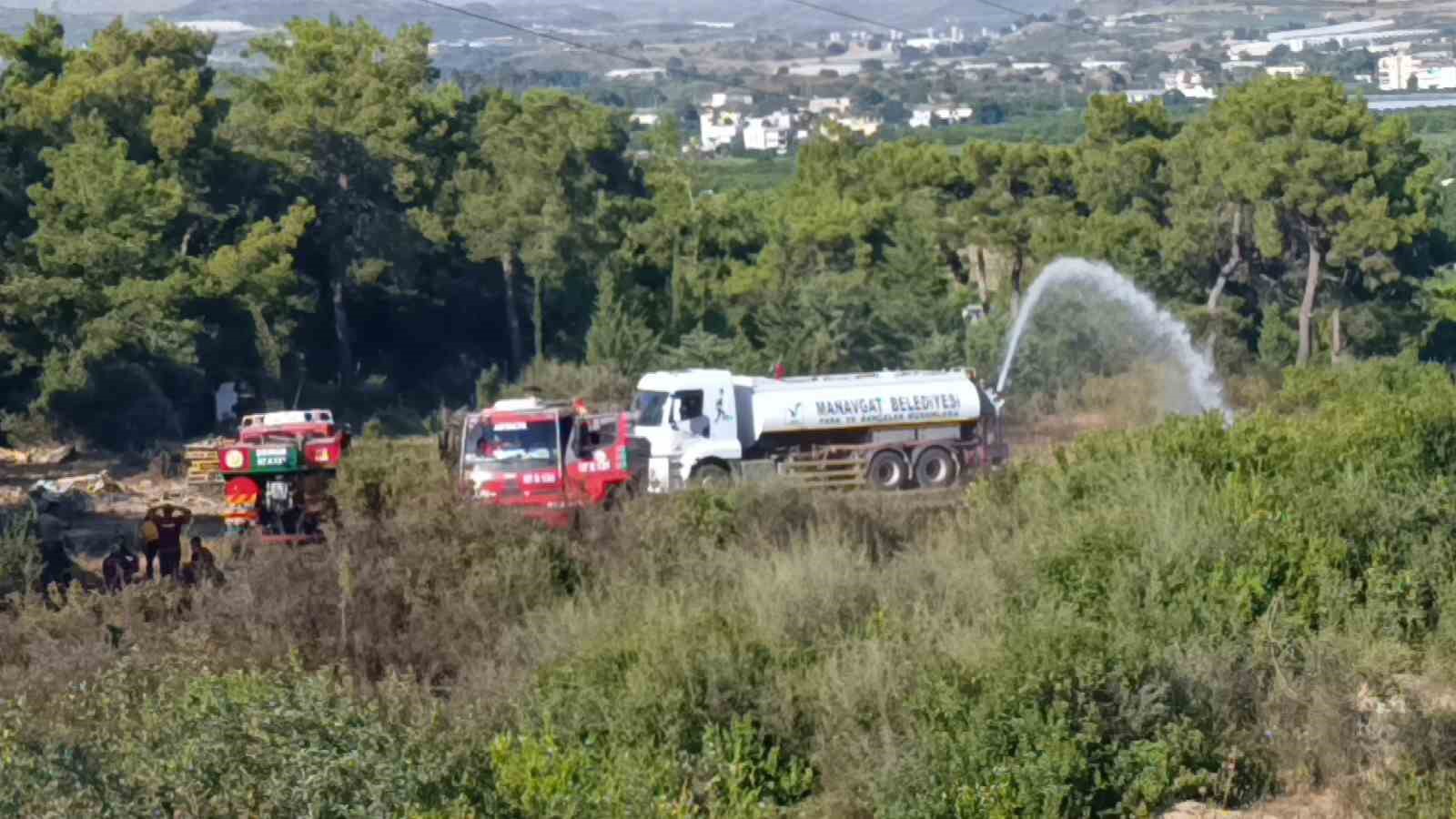 Ormanlık alanda çıkan yangın büyümeden söndürüldü