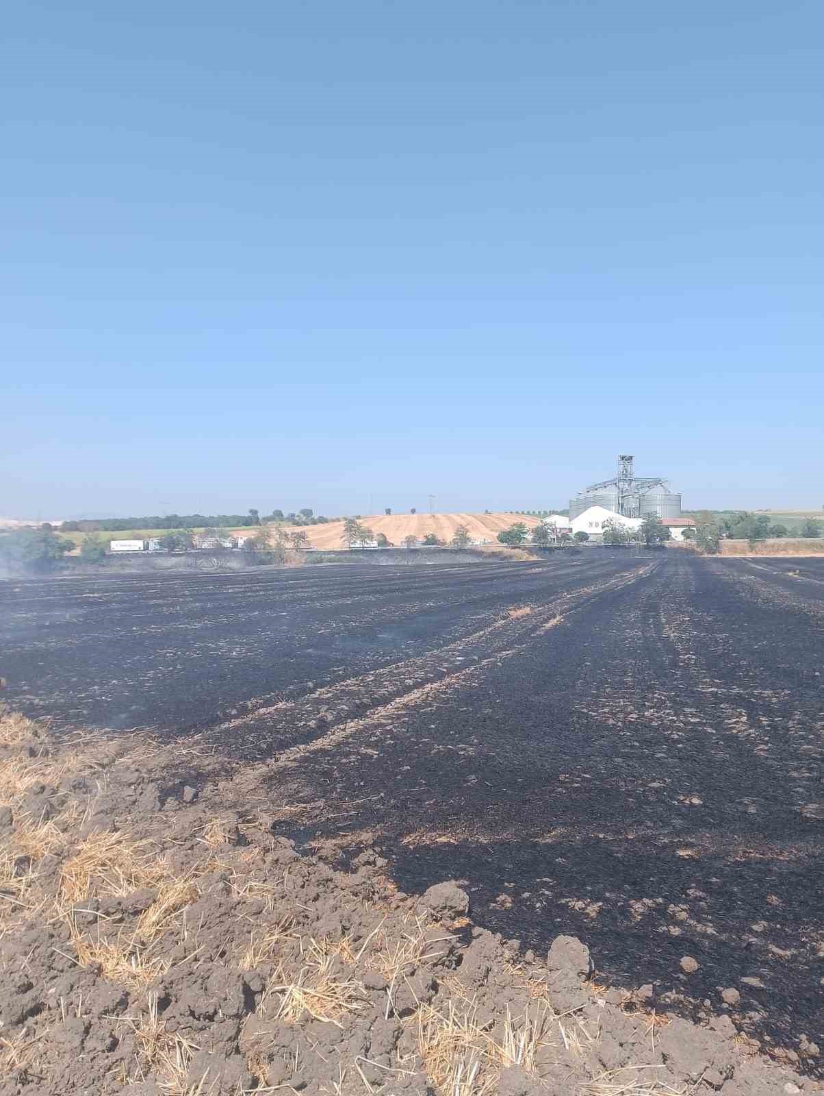 Bandırma’da çıkan anız yangını itfaiye ekiplerince söndürüldü