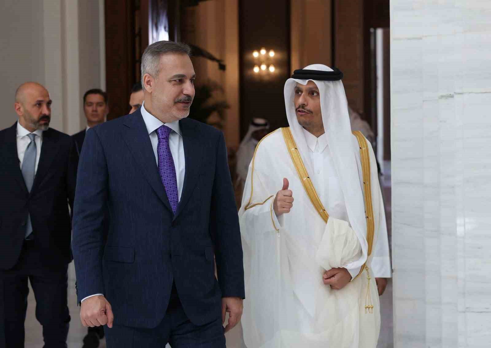 Dışişleri Bakanı Fidan, Katarlı mevkidaşı Al Thani ile görüştü