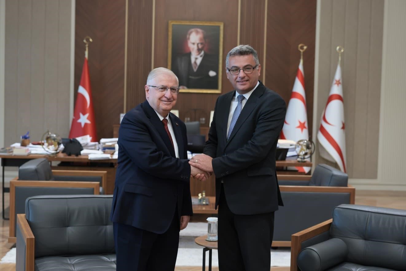 Bakan Güler, KKTC Cumhurbaşkanı Erhürman ile bir araya geldi