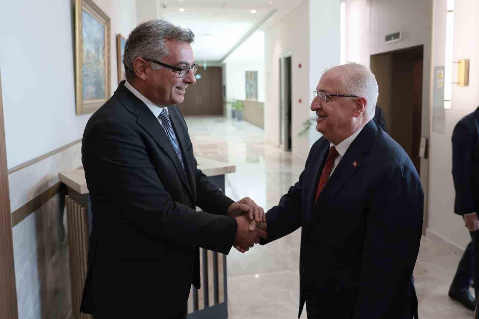 Bakan Güler, KKTC Cumhurbaşkanı Erhürman ile bir araya geldi