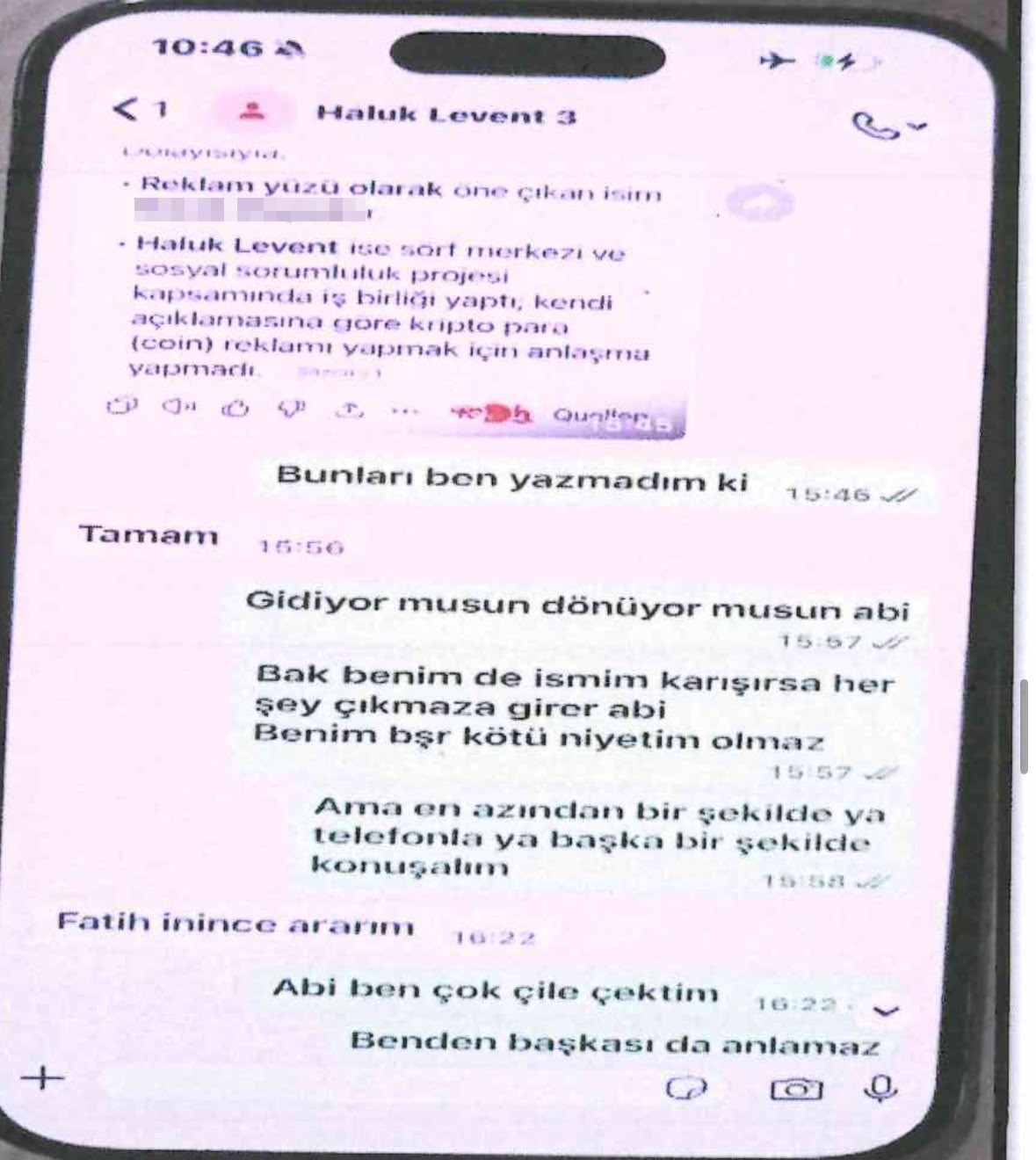 Fatih Eke: "Haluk Levent bana ödeme yapmadığı için hesaplarım bloke oldu"