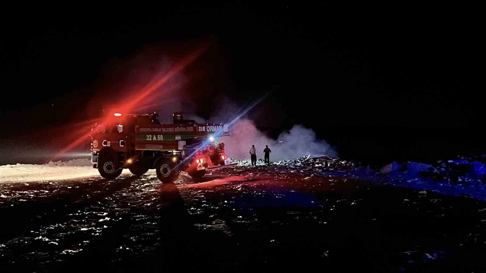 Burdur’da çöp depolama alanında yangın