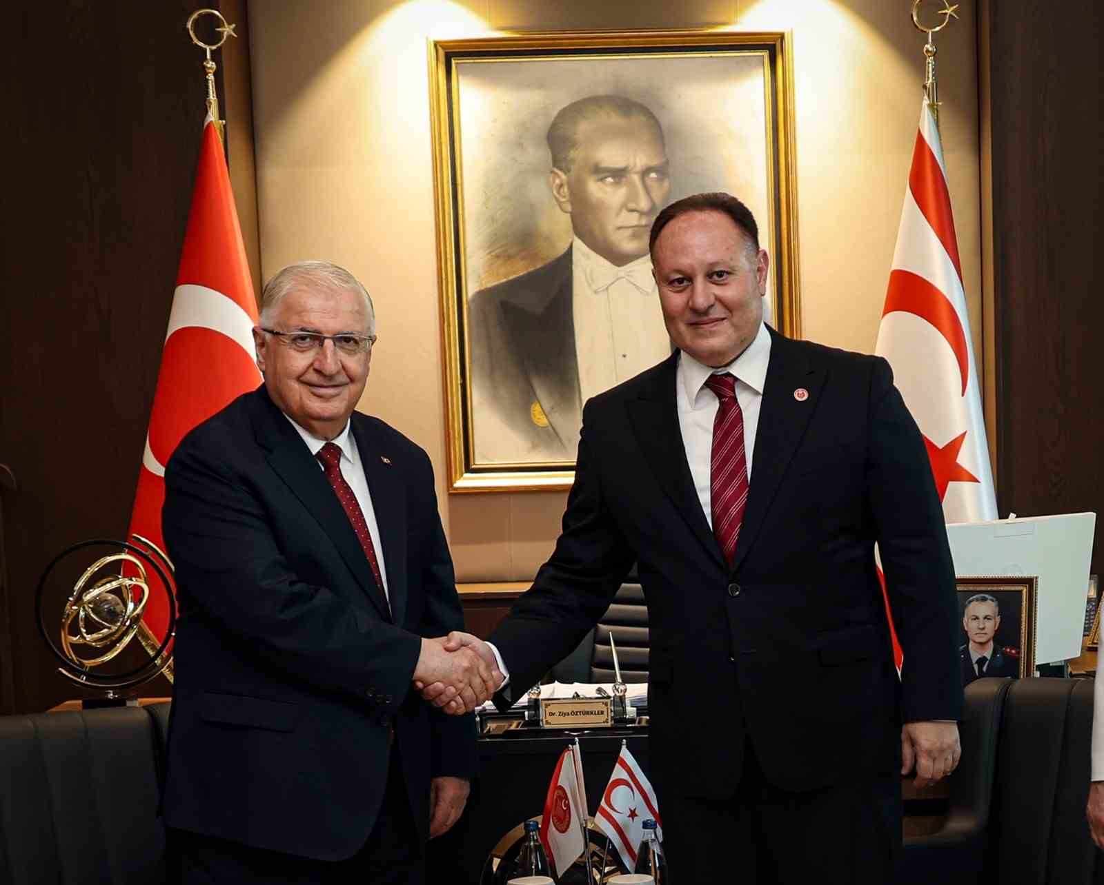 Bakan Güler, KKTC Meclis Başkanı Öztürkler ile görüştü