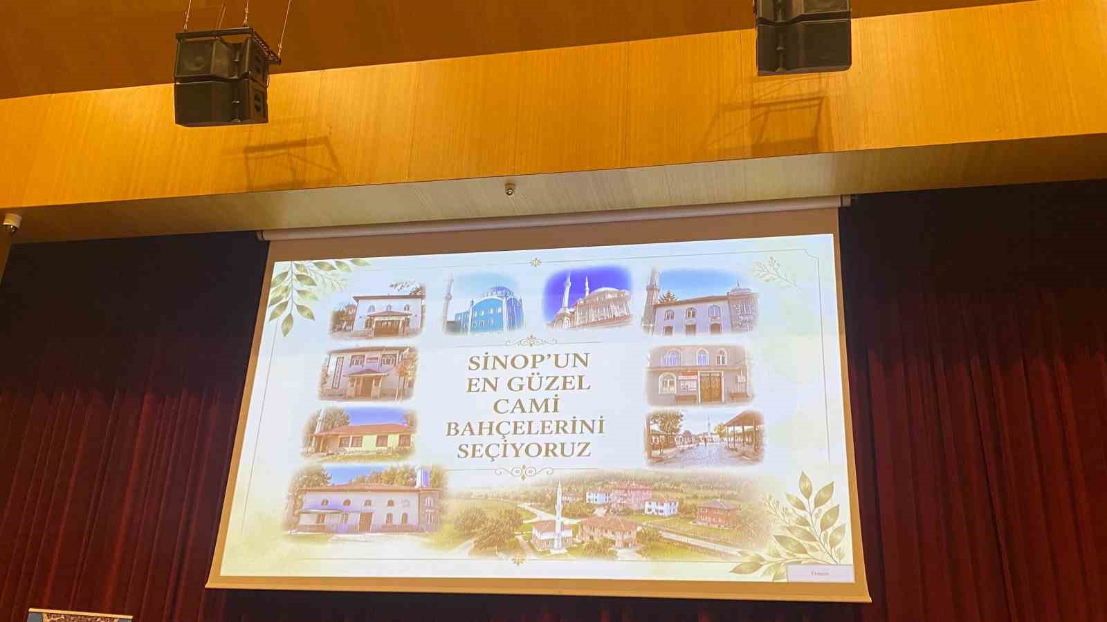 Sinop’ta örnek cami bahçelerine başarı belgesi