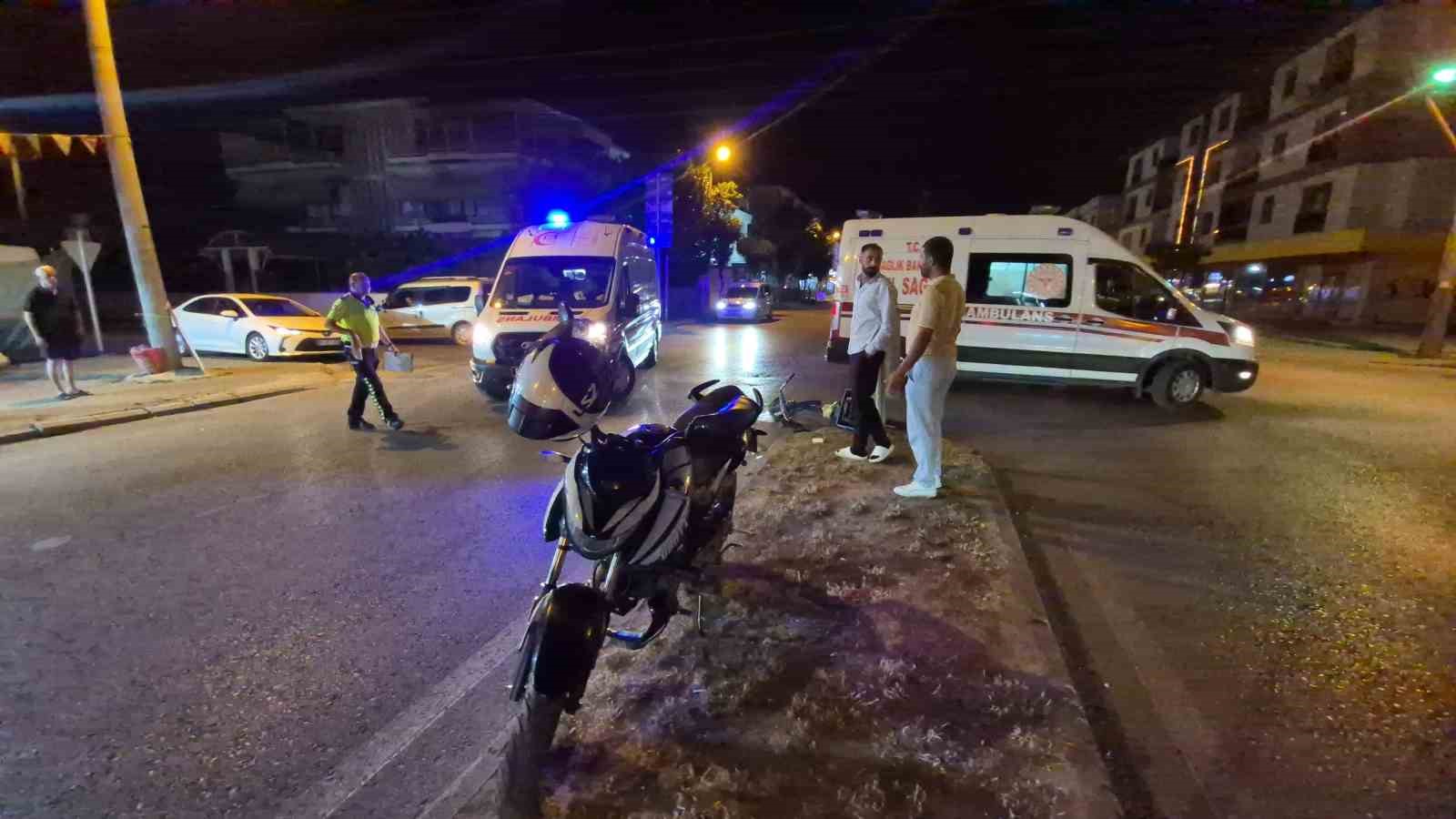 Bisiklet ile motosiklet çarpıştı: 2 kişi yaralandı