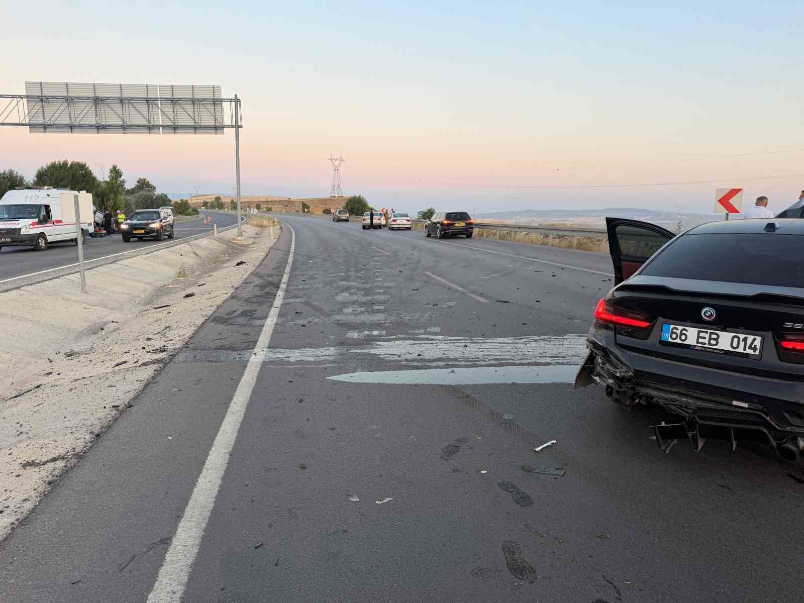 Yozgat’ta iki araç çarpıştı: 2 yaralı