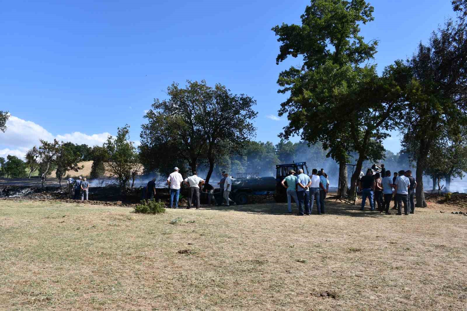 Samsun’da hasat sırasında yangın: Yaklaşık 300 dönüm buğday ekili alan hasar gördü
