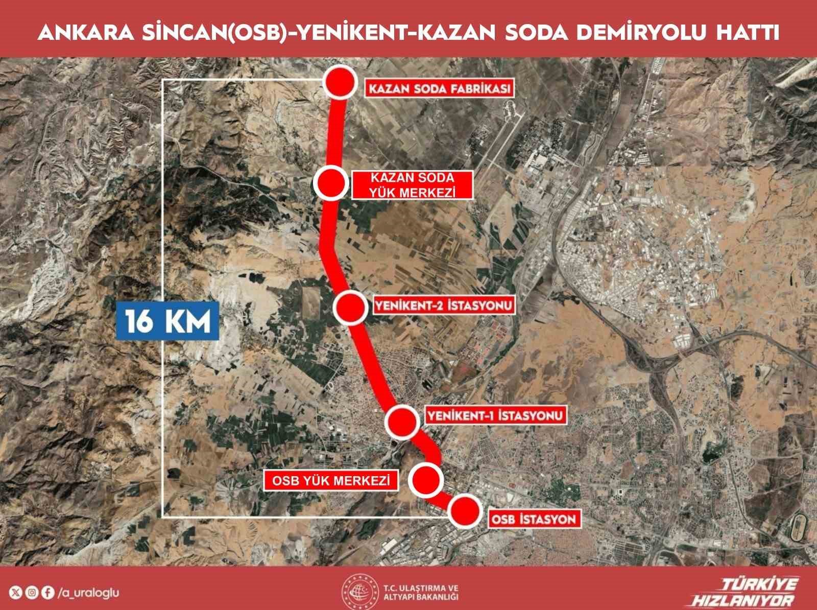 Bakan Uraloğlu: "Ankara’nın batısını kuşatan banliyö hattı yaklaşık 52 kilometreye ulaşacak"