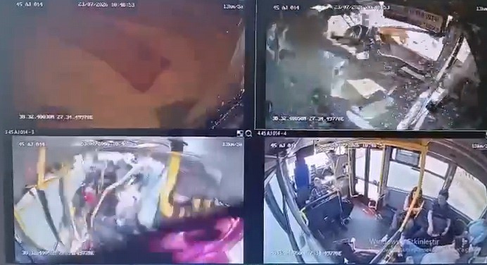 11 kişinin yaralandığı özel halk otobüsü kazasının görüntüleri ortaya çıktı