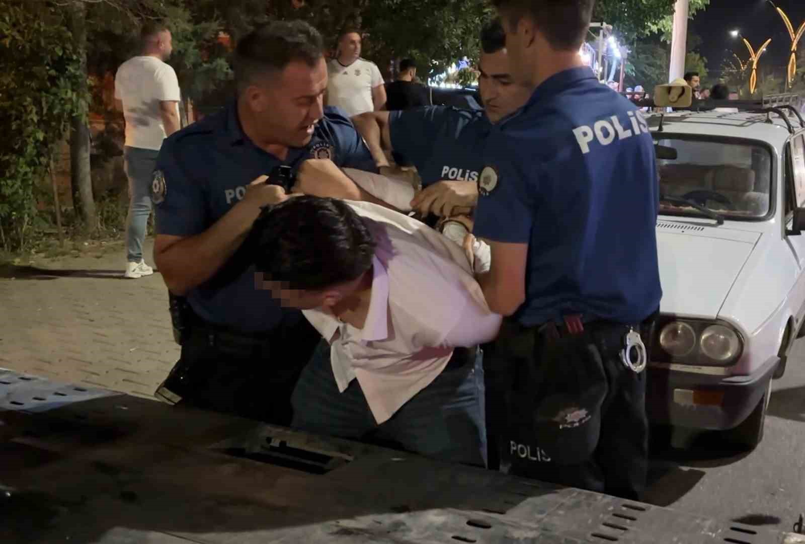 Polise direnip kaçtı, otopark girişinde böyle yakalandı