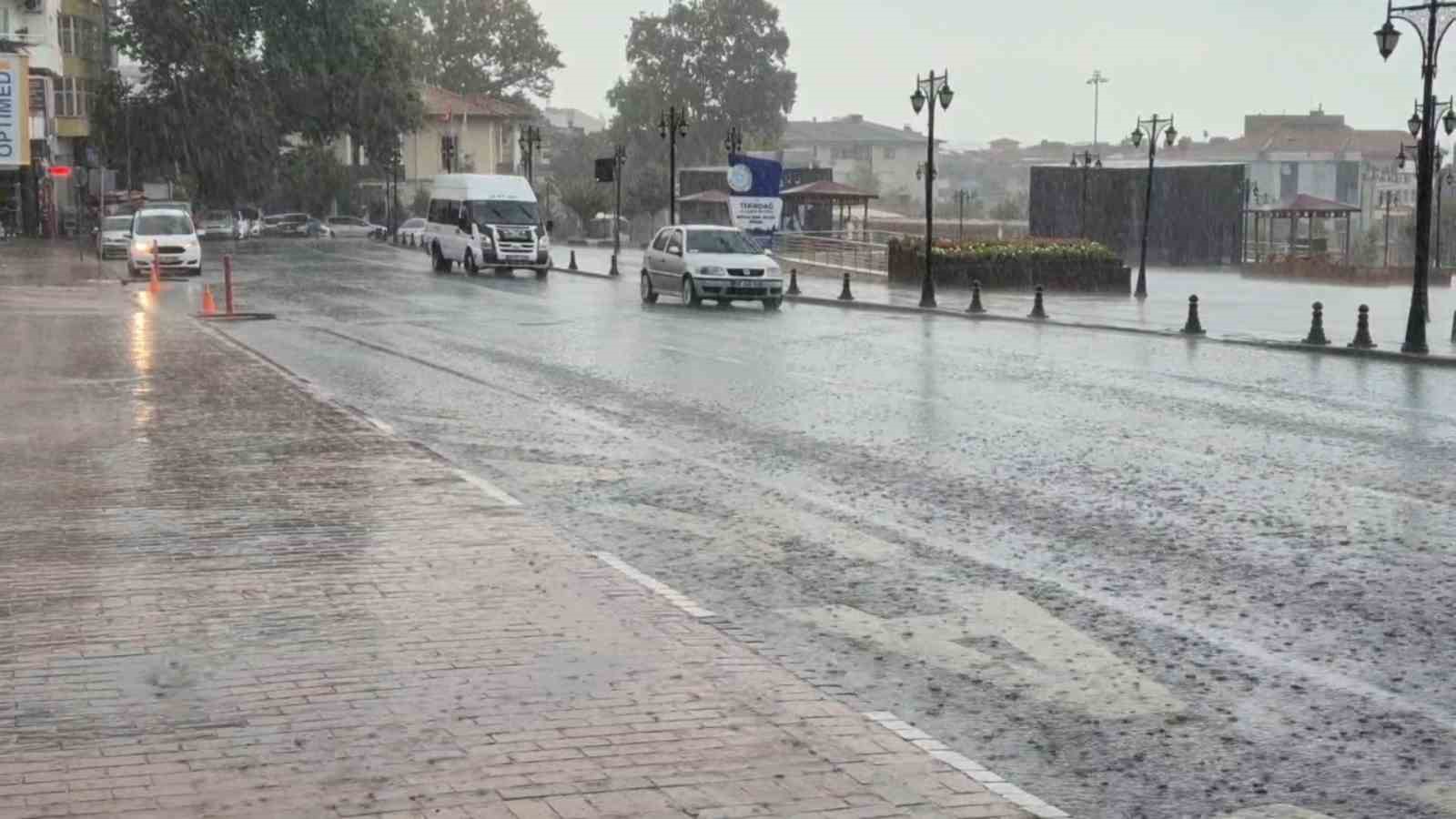 Tekirdağ’da şiddetli yağış