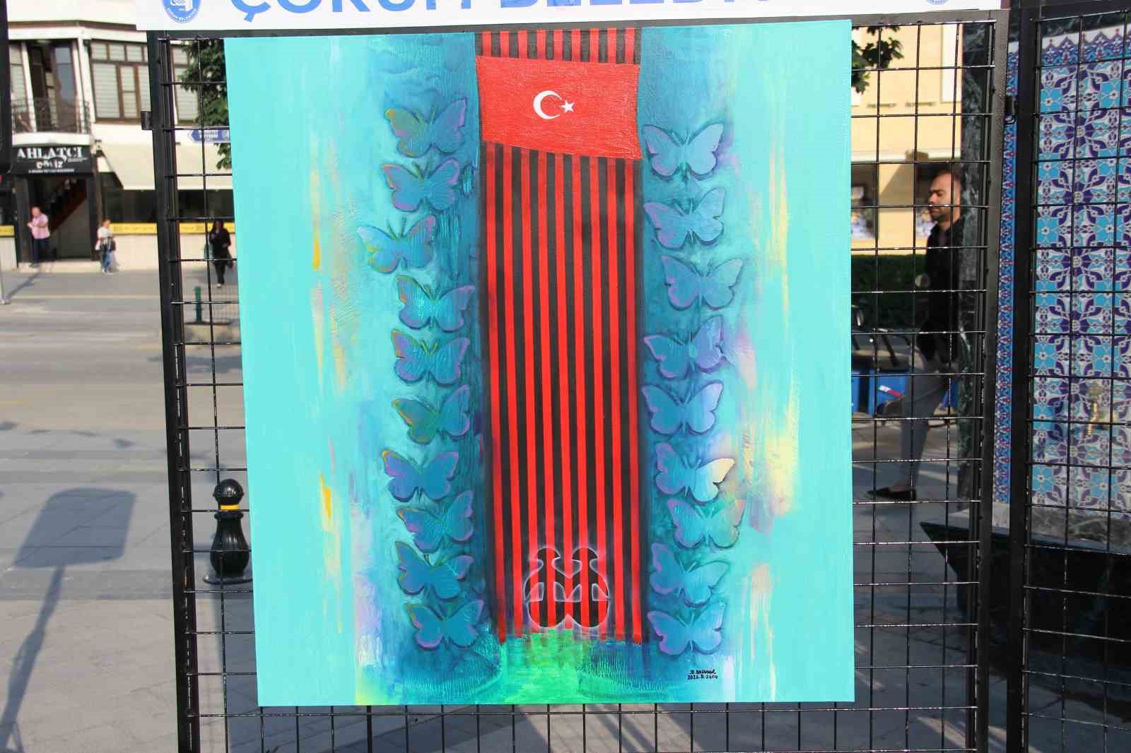 6 farklı ülkeden 34 sanatçı Çorum’un güzelliklerini ve tarihini tuvallere taşıdı