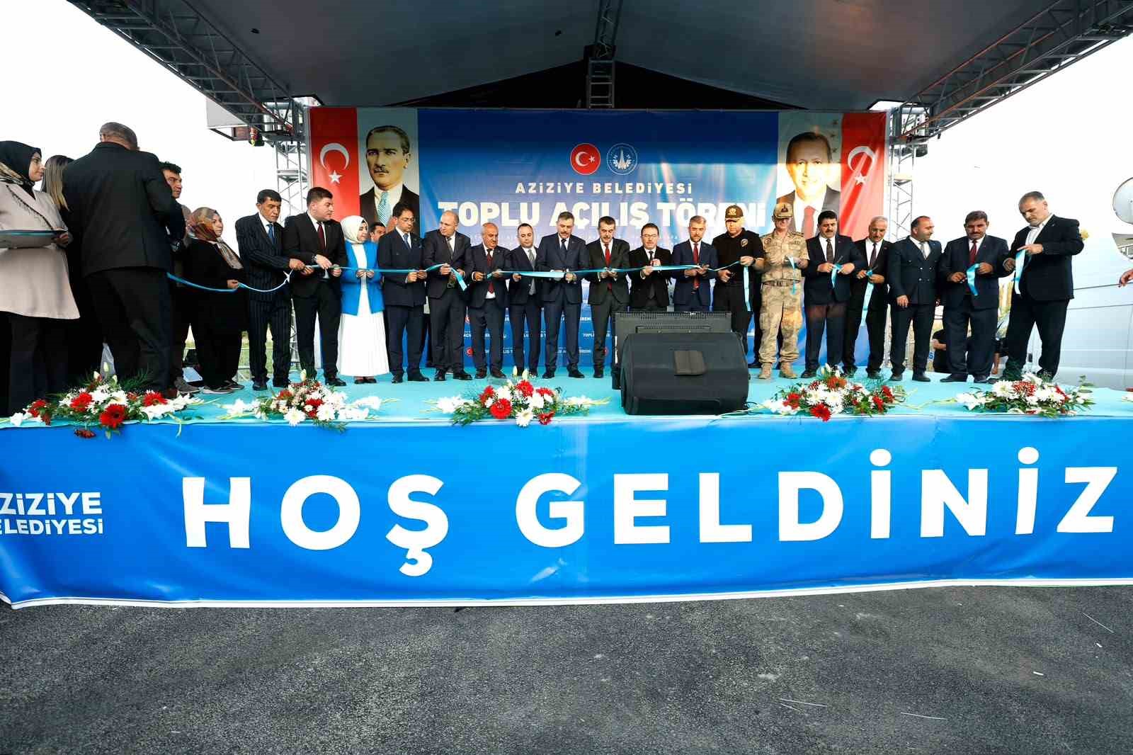 Bakan Çiftçi Aziziye’de toplu açılışlara katıldı