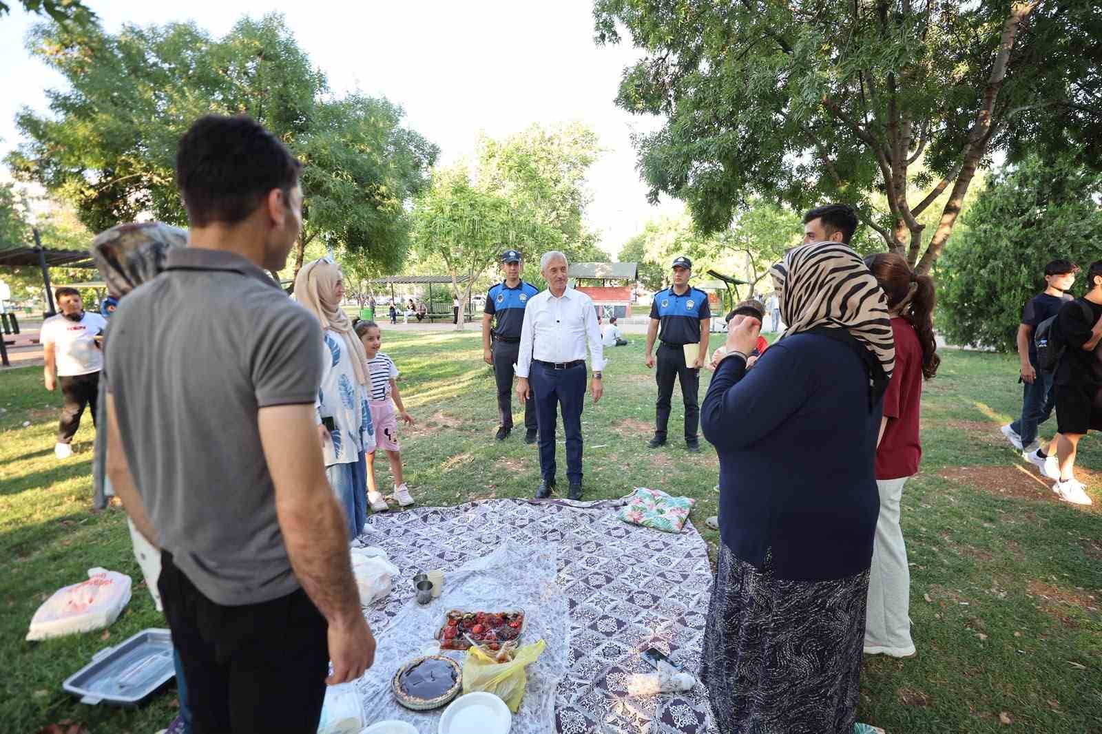 Tahmazoğlu, kamera ve dron destekli park denetimine katıldı
