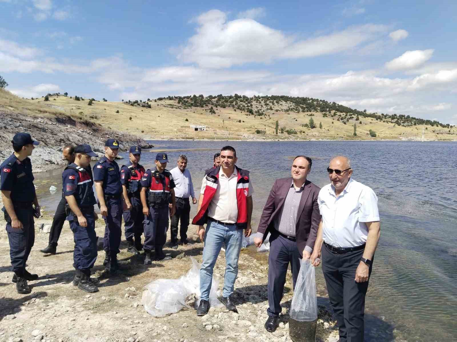 Aslanapa Kureyşler Göleti’ne 140 bin sazan yavrusu bırakıldı
