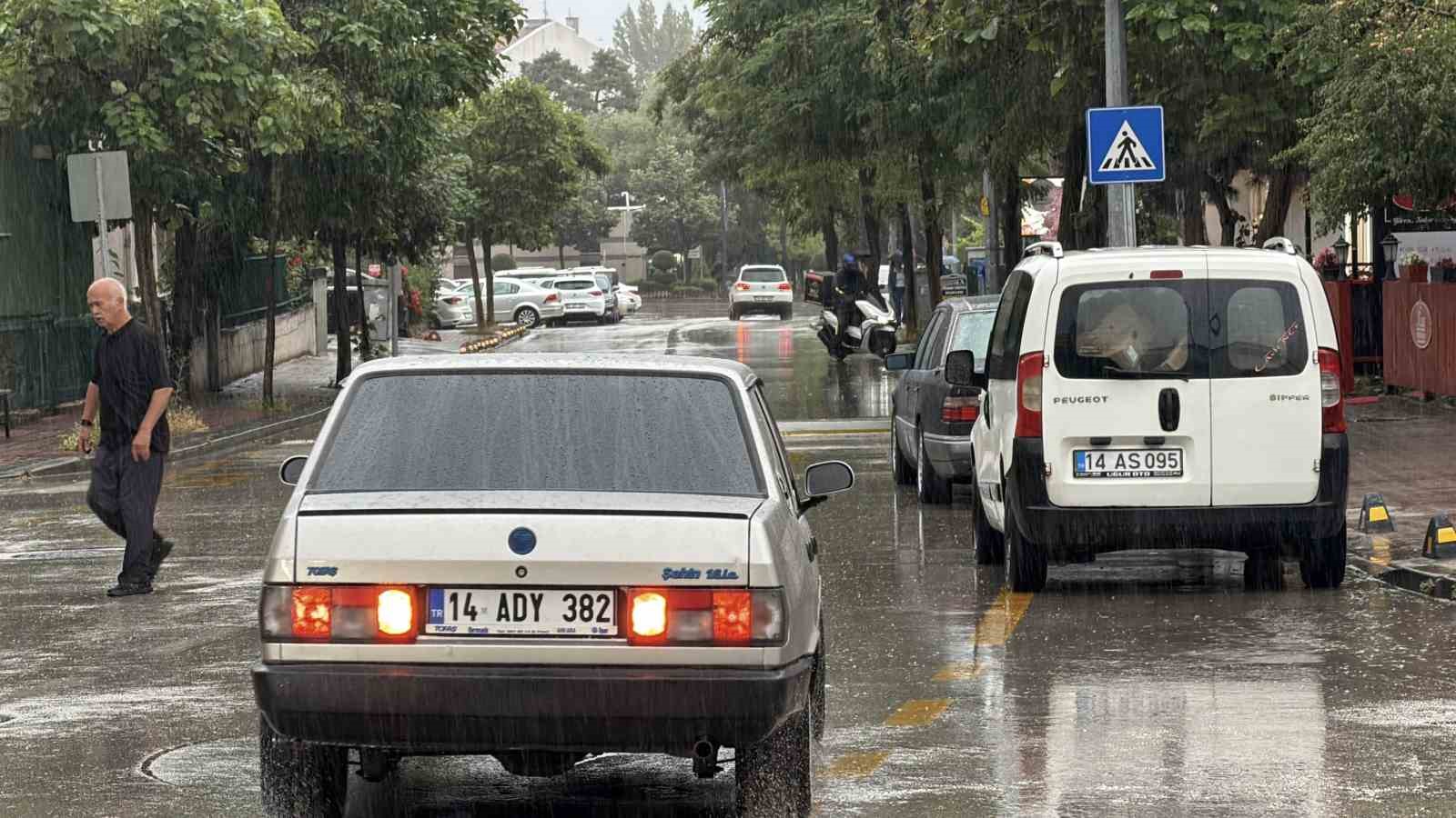 Bolu’da sağanak etkili oldu