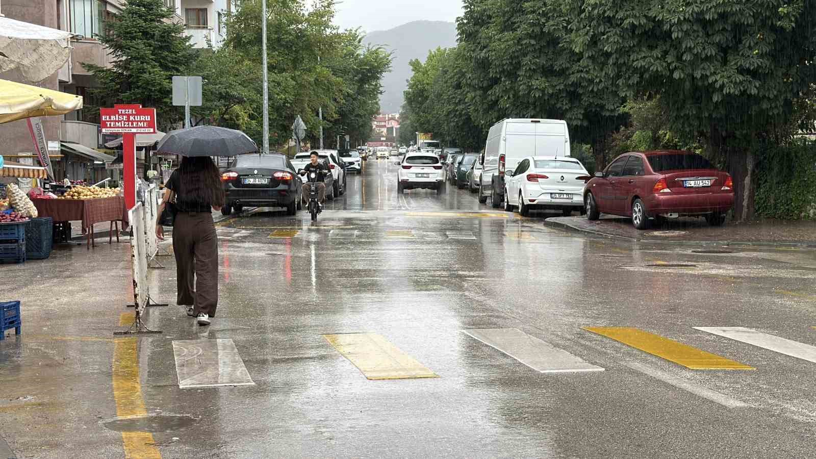 Bolu’da sağanak etkili oldu