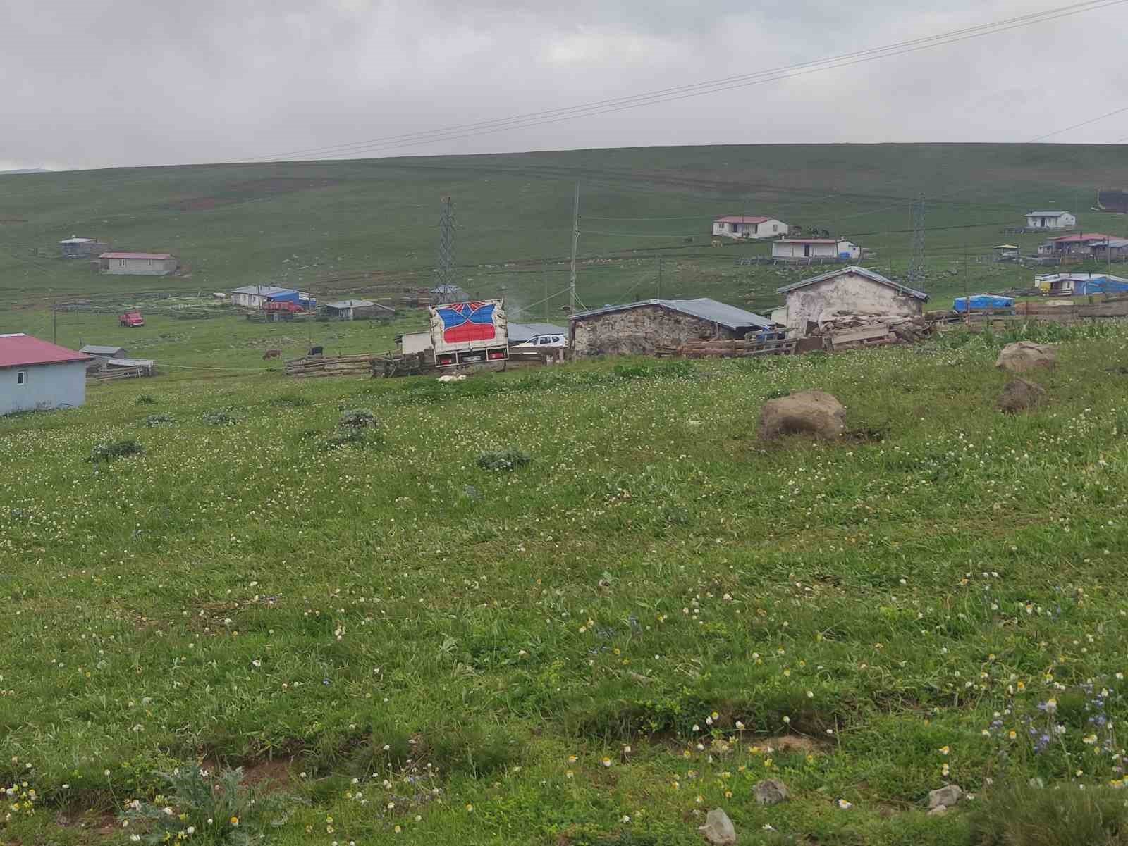 Sis altındaki yaylada gençler atları şaha kaldırdı