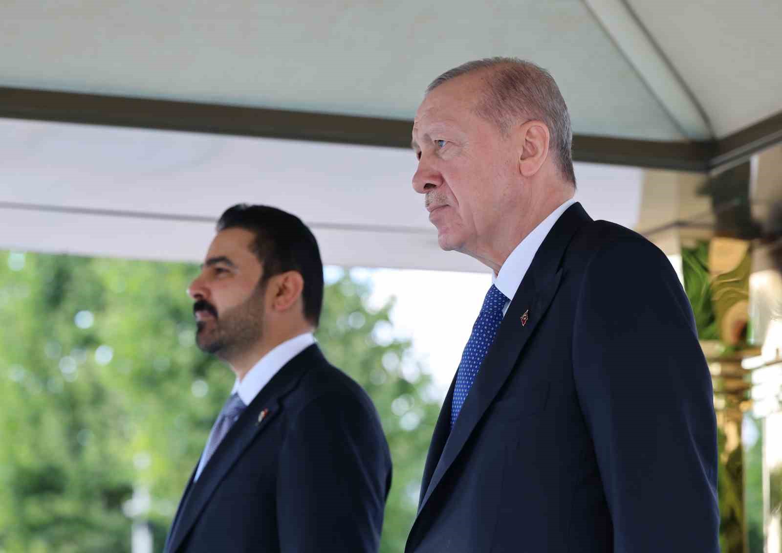 Cumhurbaşkanı Erdoğan, Irak Başbakanı Zeydi’yi törenle karşıladı