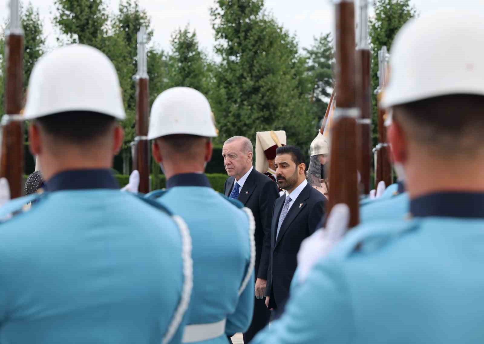 Cumhurbaşkanı Erdoğan, Irak Başbakanı Zeydi’yi törenle karşıladı