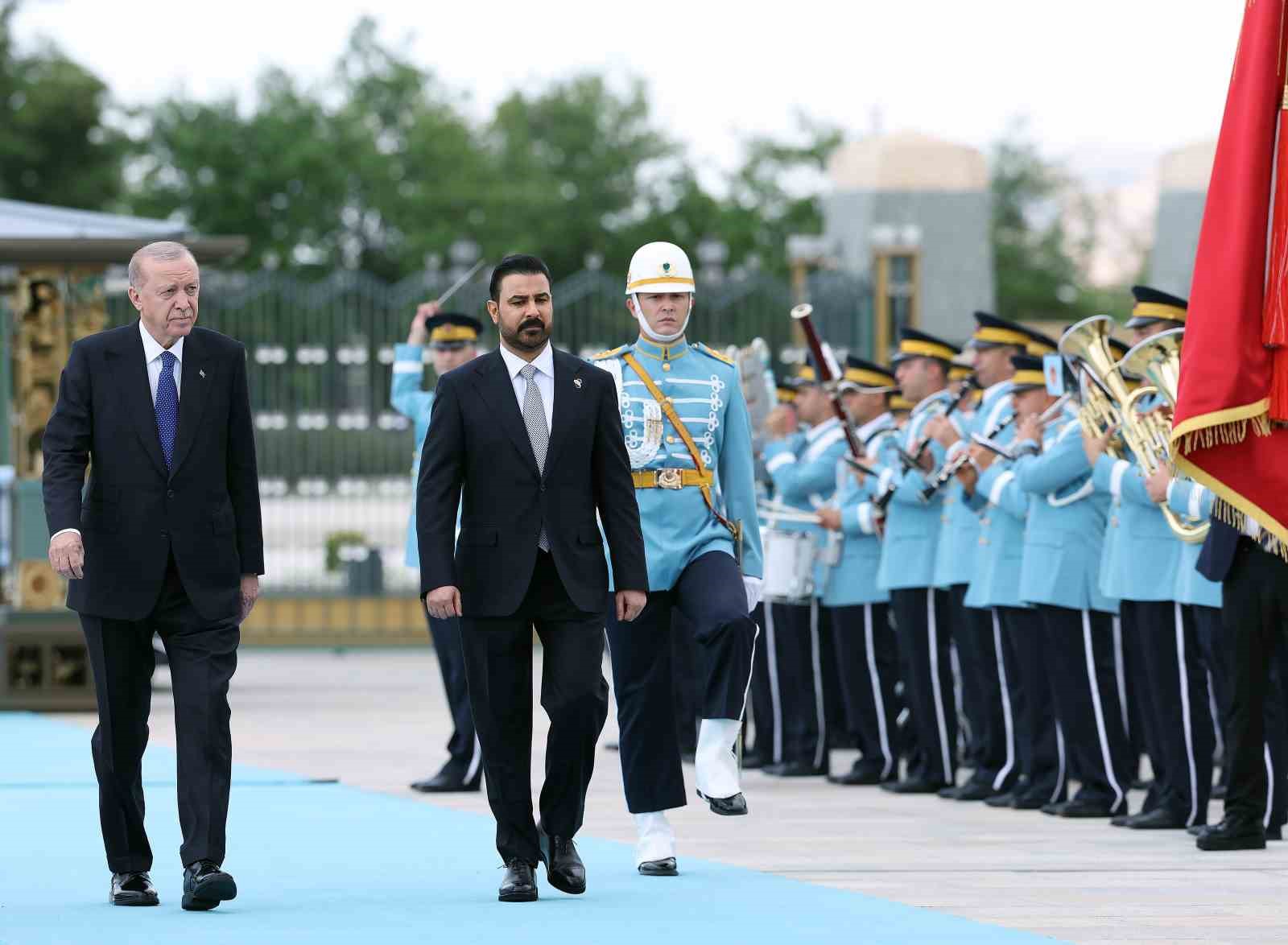 Cumhurbaşkanı Erdoğan, Irak Başbakanı Zeydi’yi törenle karşıladı