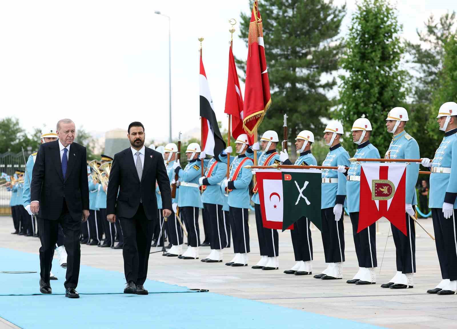 Cumhurbaşkanı Erdoğan, Irak Başbakanı Zeydi’yi törenle karşıladı