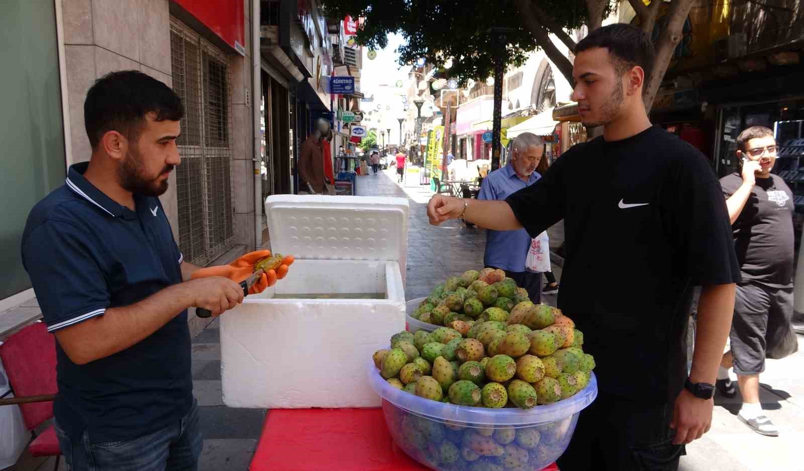 Mersin’de yaz aylarının vazgeçilmezi dikenli incir tezgahlardaki yerini aldı
