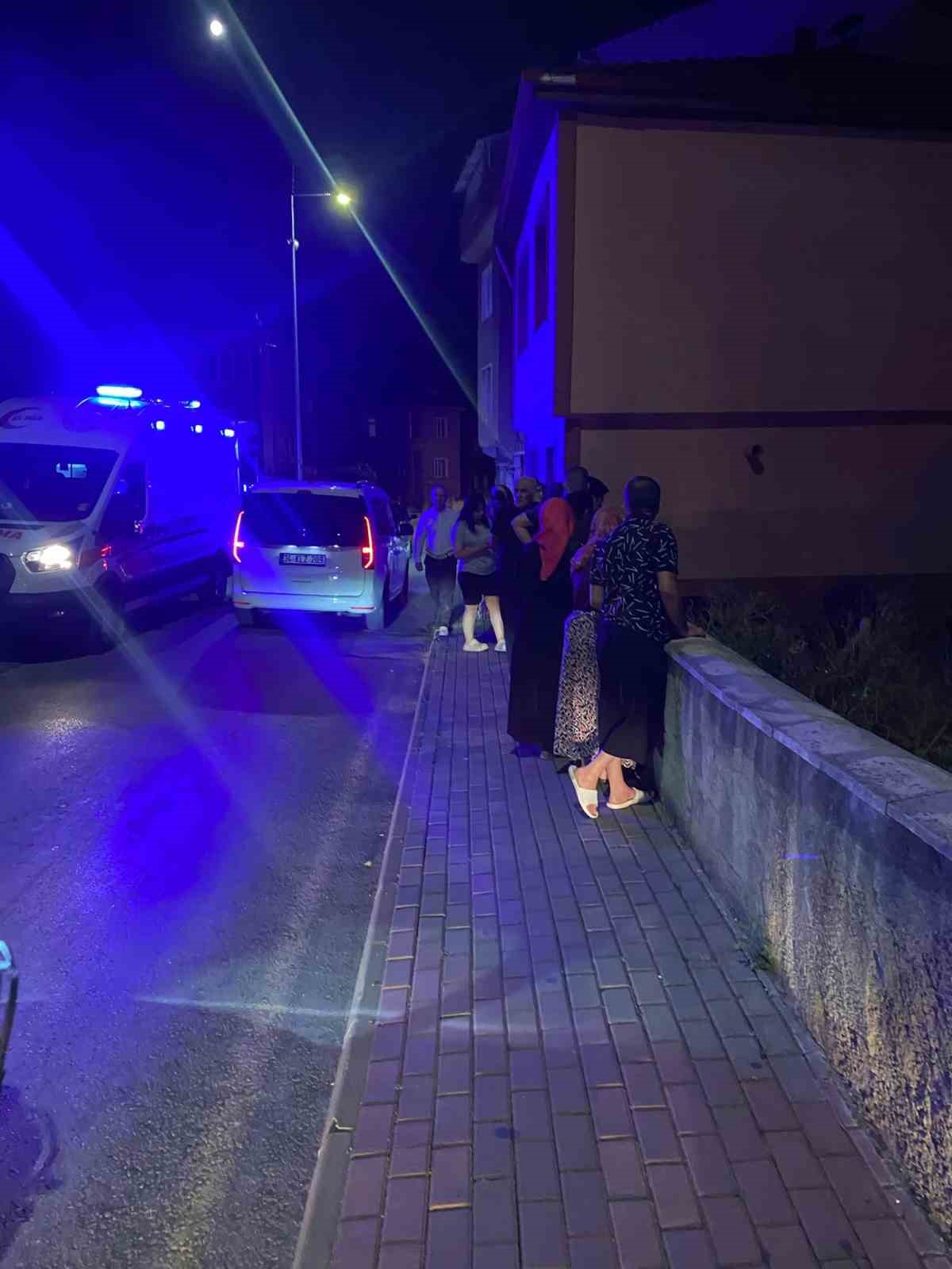 Kedilere süt verirken bahçeye düştü