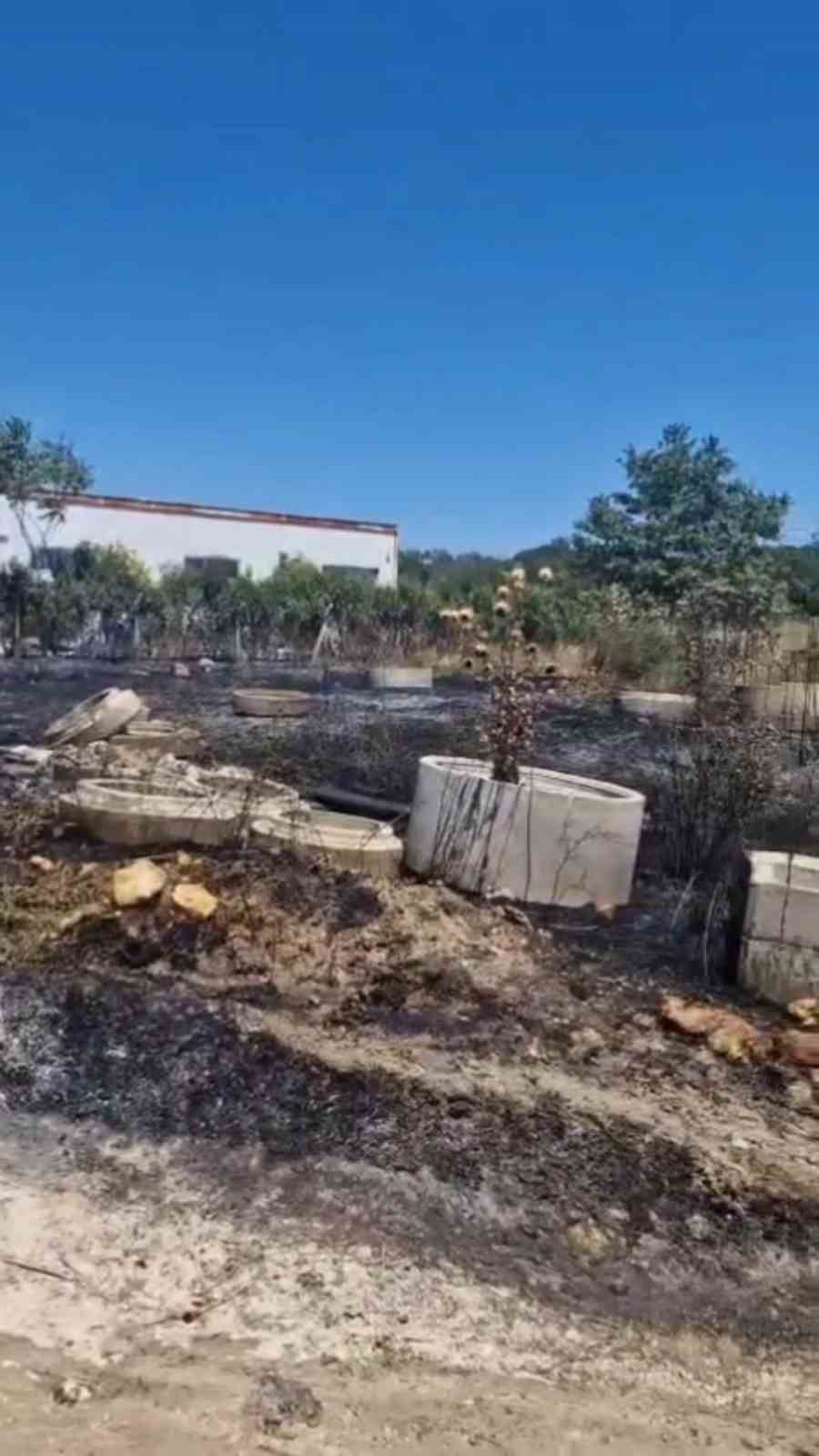 Vidanjördeki kanalizasyon suyuyla alevlerin önünü kestiler