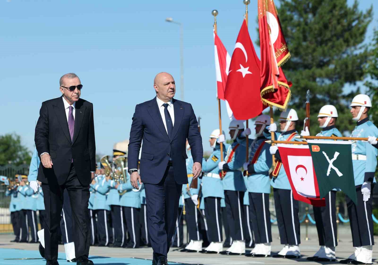 Cumhurbaşkanı Erdoğan, Lübnan Cumhurbaşkanı Avn’i törenle karşıladı