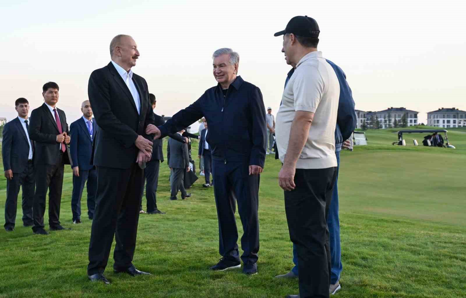 Özbekistan, Tacikistan ve Azerbaycan cumhurbaşkanları, Kırgızistan’da golf kulübü açılışına katıldı