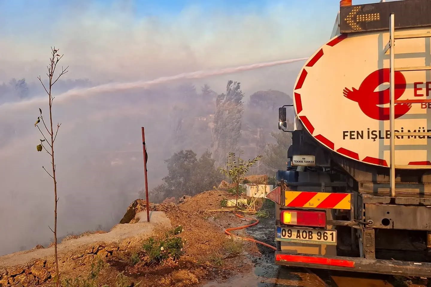Çine’deki yangına Efeler Belediyesi’nden saha desteği