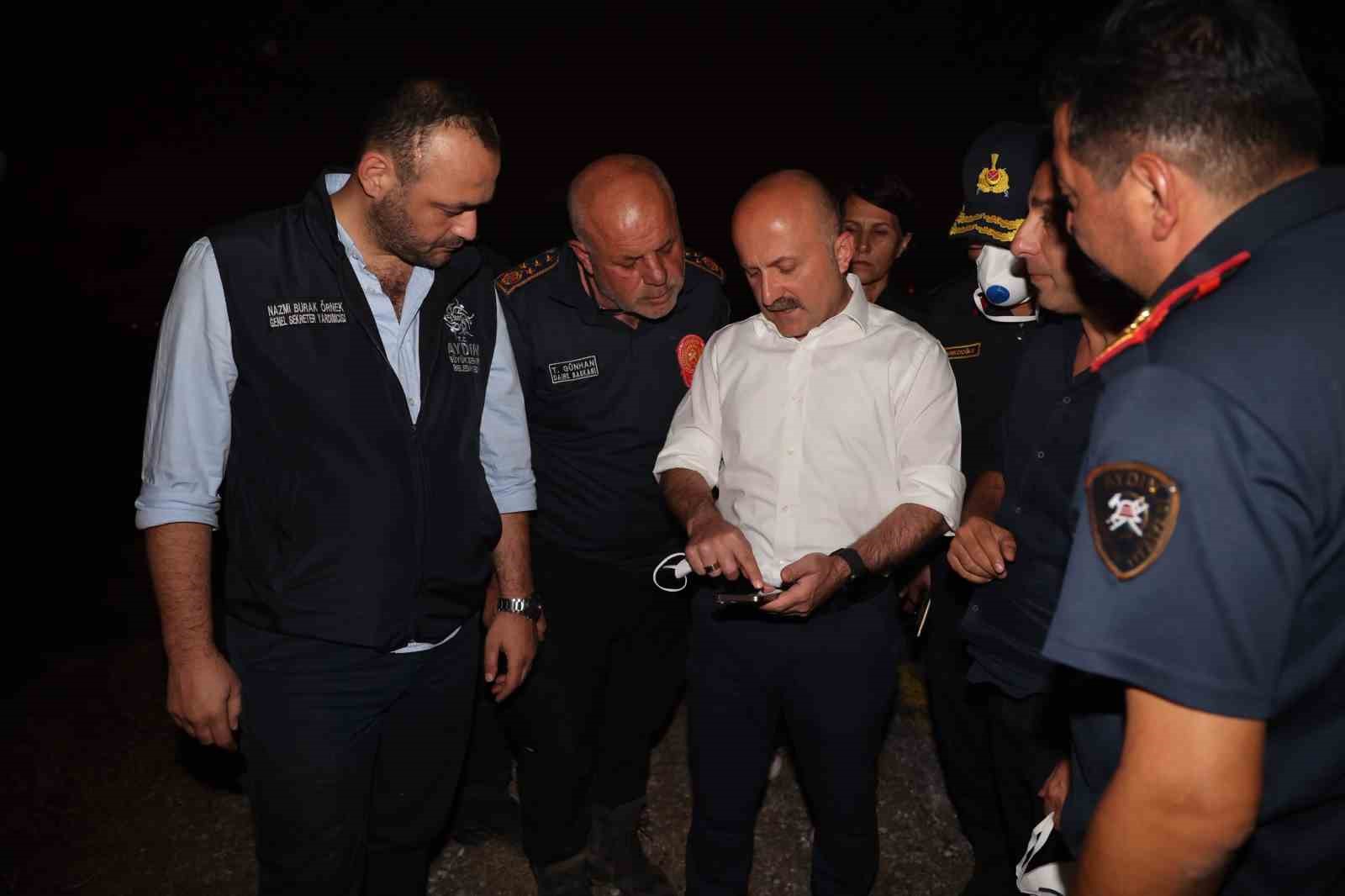 Aydın Valisi Varol yangın bölgesinde incelemelerde bulundu