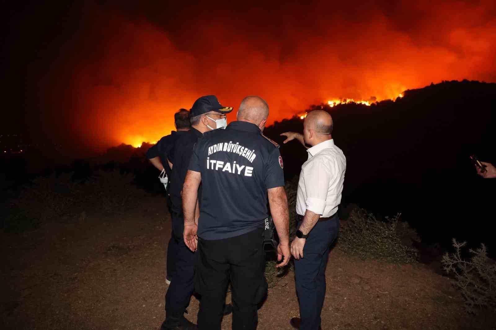 Aydın Valisi Varol yangın bölgesinde incelemelerde bulundu