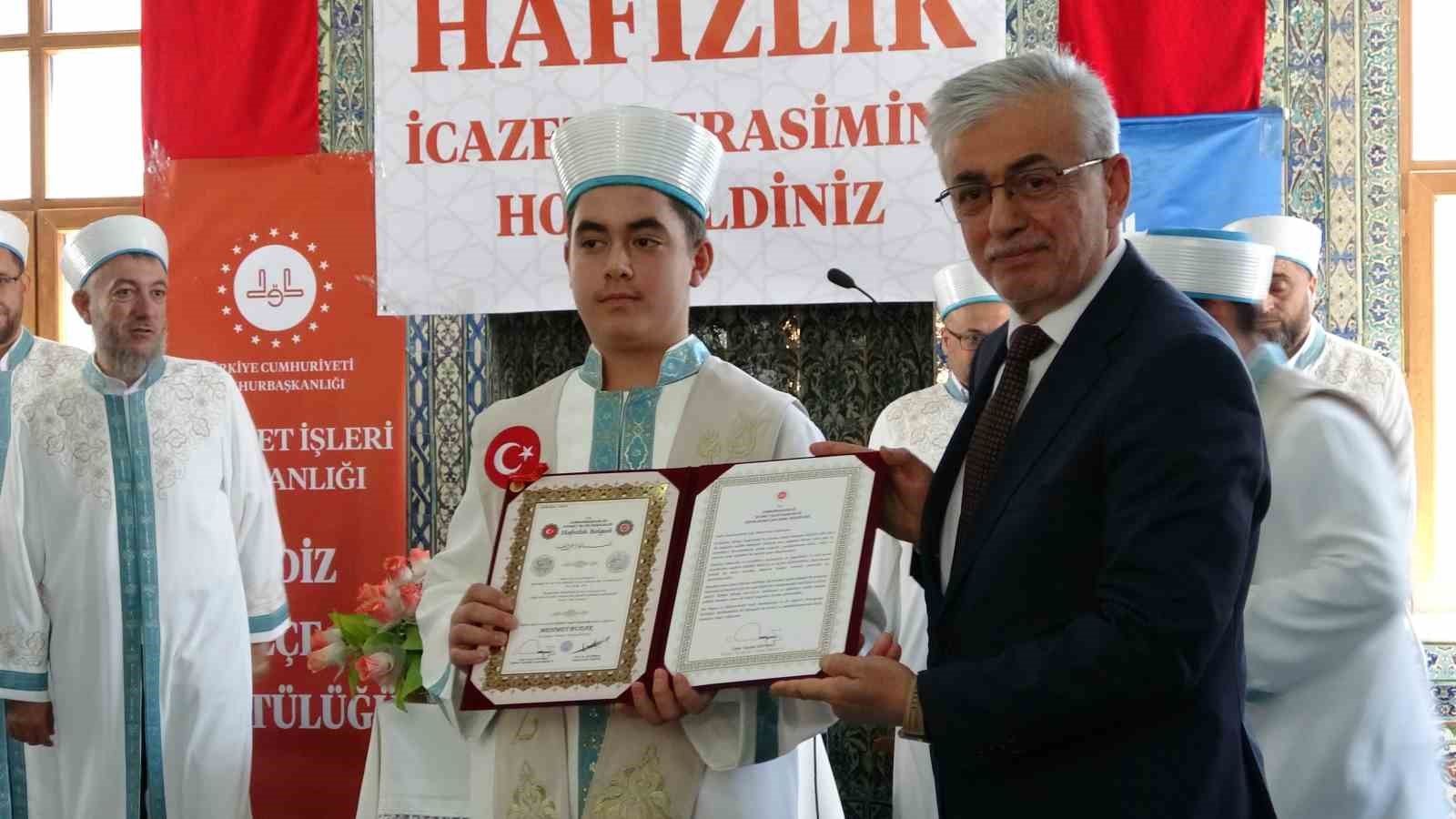 Kütahya’da 15 hafız için icazet merasimi