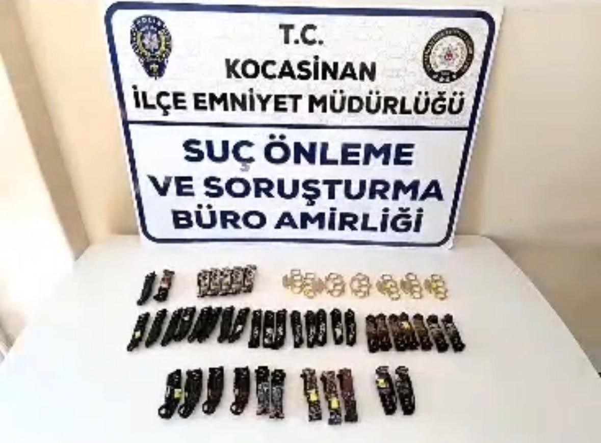 Kayseri’de yasaklı bıçak operasyonu: Çok sayıda sustalı ve muşta ele geçirildi